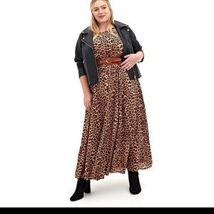 Torrid Leopard Print Chiffon Maxi Dress